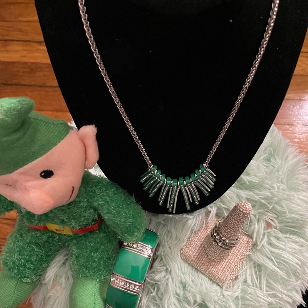 Green and Silver Kids Necklace